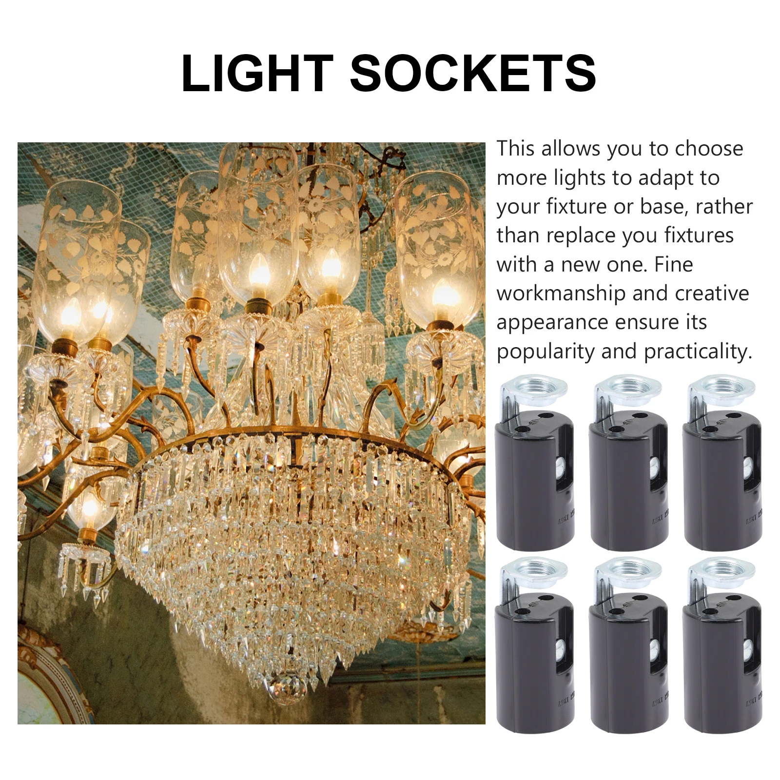 9 pcs Lamp Socket E14 C Base Ch Holder Plastic Iron Durable Compact Lightweight Wall Crystal Project Safe Reliable
9 pcs Lamp Socket E14 C Base Ch Holder Plastic Iron Durable Compact Lightweight Wall Crystal Project Safe Reliable