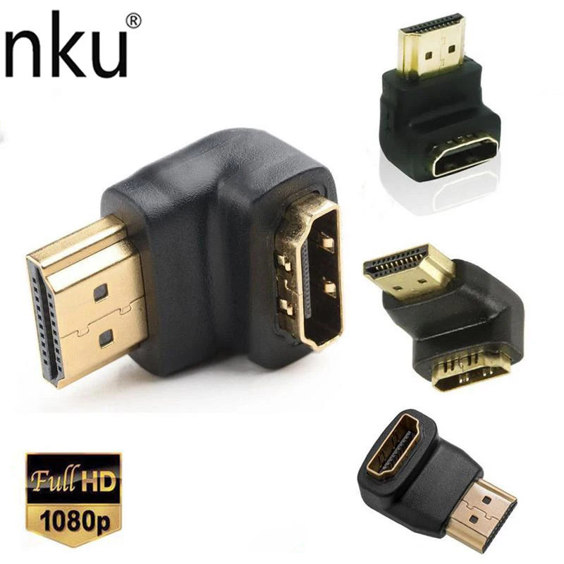 Nku 270 90 Degree Up/Down Angle Adapter Connector 1080P HD Male To Female L-shape Converter for Laptop PC HDTV Monitor
Nku 270 90 Degree Up/Down Angle Adapter Connector 1080P HD Male To Female L-shape Converter for Laptop PC HDTV Monitor