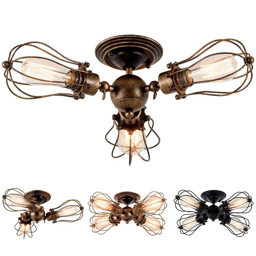 Vintage Ceiling Light Industrial Lamp Chandelier Wire Cage Lampshade Lighting for Indoor Bedroom Kitchen Living Room Home Decor
Vintage Ceiling Light Industrial Lamp Chandelier Wire Cage Lampshade Lighting for Indoor Bedroom Kitchen Living Room Home Decor