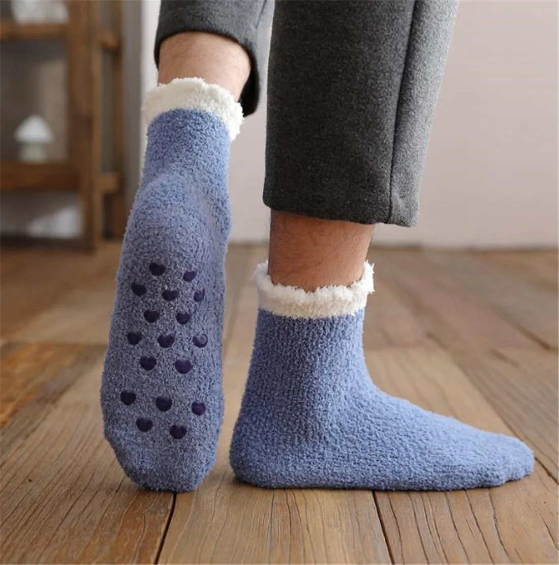 1 Pair New Arrival Men Quality Thick Coral Fleece Mid-Calf Length Anti Slip Winter Fuzzy Warm Fluffy Indoor Home Floor Socks
1 Pair New Arrival Men Quality Thick Coral Fleece Mid-Calf Length Anti Slip Winter Fuzzy Warm Fluffy Indoor Home Floor Socks