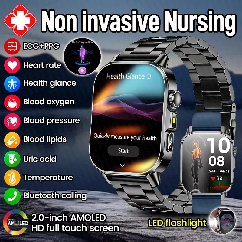 New Men Physical Examination Smart Watch Women ECG BP Blood Oxygen Uric Acid Temp AI Doctor Precise Diagnosis AMOLED Smartwatch
New Men Physical Examination Smart Watch Women ECG BP Blood Oxygen Uric Acid Temp AI Doctor Precise Diagnosis AMOLED Smartwatch
