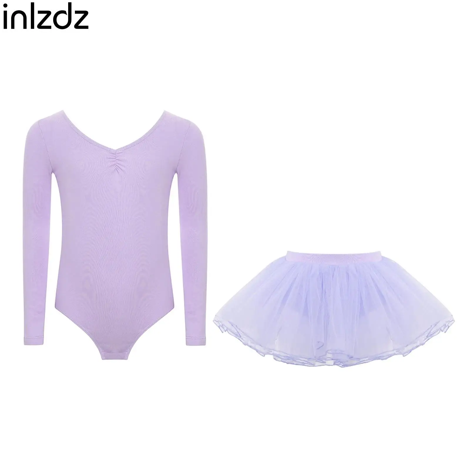 Kids Girl Ballet Dance Competition Outfit Long Sleeve Press Button Crotch Leotard with Tulle Tutu Skirt for Practice Performance
Kids Girl Ballet Dance Competition Outfit Long Sleeve Press Button Crotch Leotard with Tulle Tutu Skirt for Practice Performance