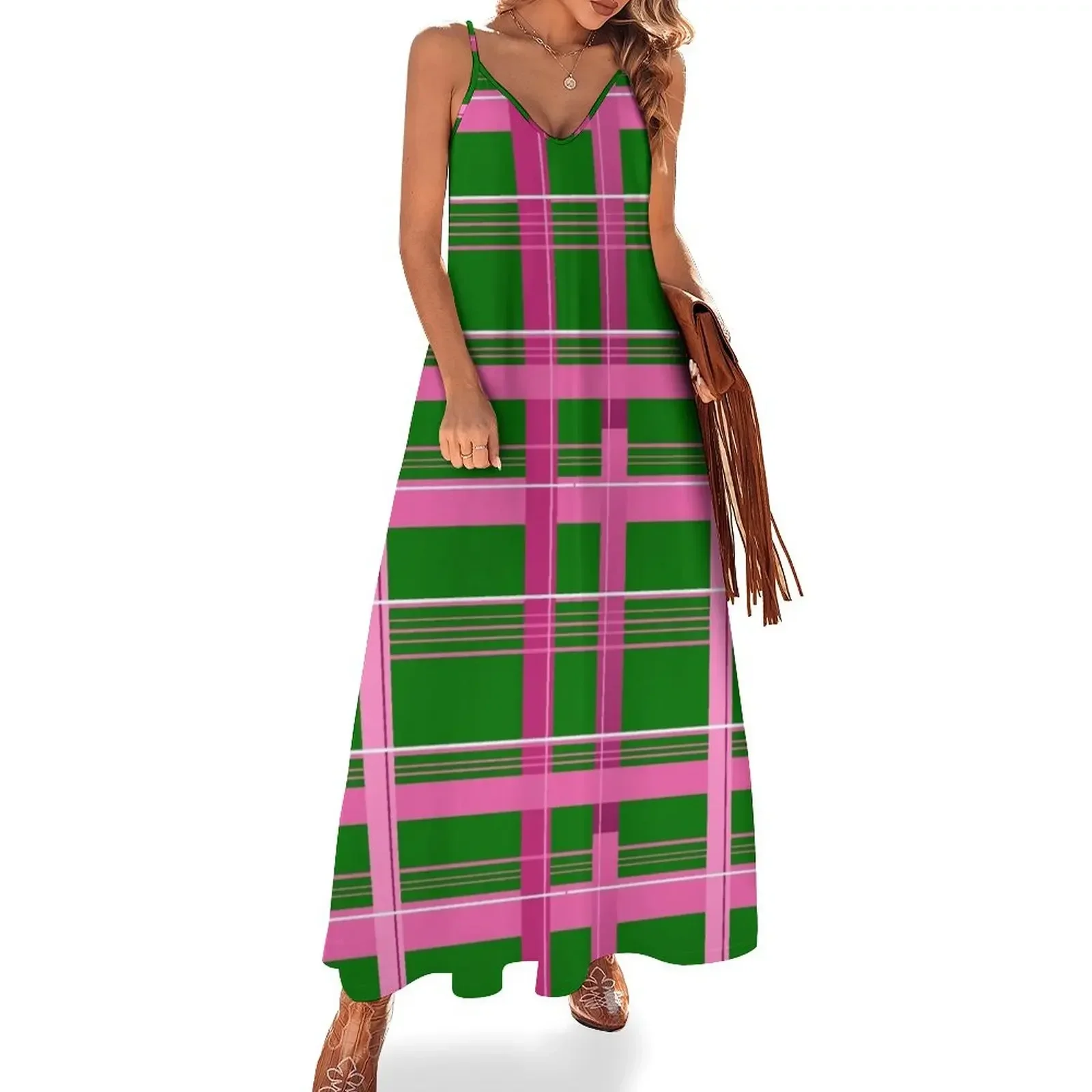 Plaid Pink, Green & White Sleeveless Dress Evening dresses Bridesmaid dress woman Dress
Plaid Pink, Green & White Sleeveless Dress Evening dresses Bridesmaid dress woman Dress