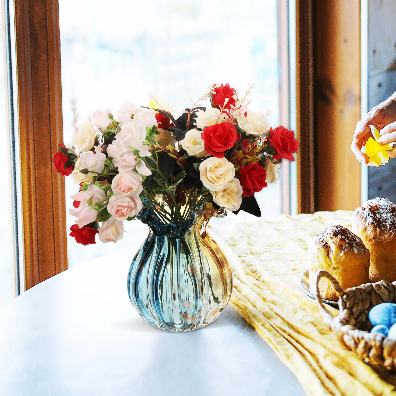 Глянцевая декоративная ваза для живых и сухих цветов, шелковых цветов, в стиле фермерского дома, минималистичная, для дома, гостиной, офиса
Глянцевая декоративная ваза для живых и сухих цветов, шелковых цветов, в стиле фермерского дома, минималистичная, для дома, гостиной, офиса