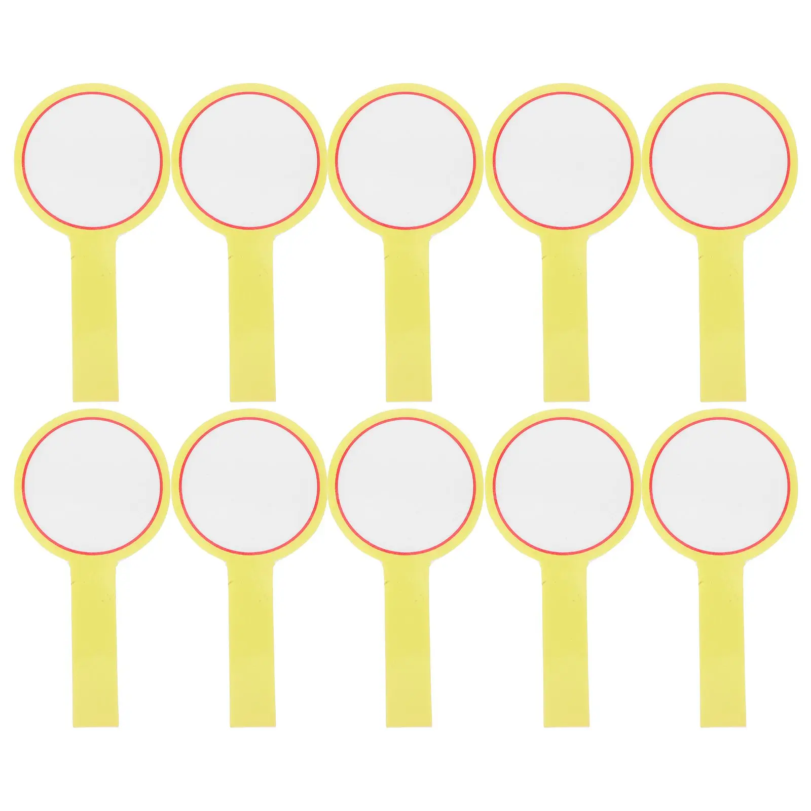 10 Pcs Hand Holding Cards to Score Auction Paddles Answer Boards Dry Erase Handheld White Yellow Classroom Voting Small
10 Pcs Hand Holding Cards to Score Auction Paddles Answer Boards Dry Erase Handheld White Yellow Classroom Voting Small