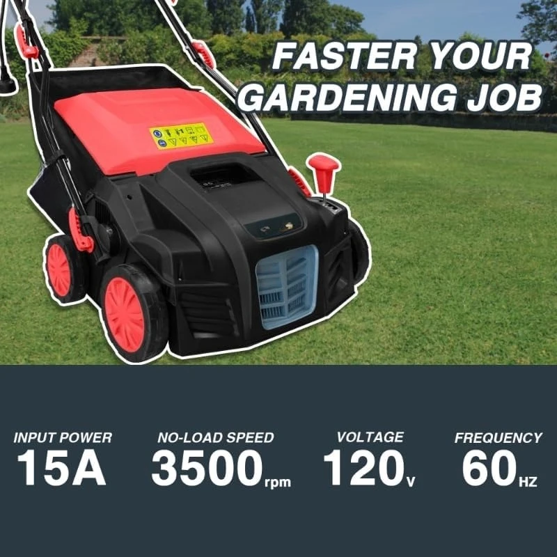 2-in-1 Electric Dethatcher and Scarifier w/Grass Collection Bag 16-Inch 15-Amp Lawn Mowers Walk-Behind Corded Lawnmower·Hot Sale
2-in-1 Electric Dethatcher and Scarifier w/Grass Collection Bag 16-Inch 15-Amp Lawn Mowers Walk-Behind Corded Lawnmower·Hot Sale