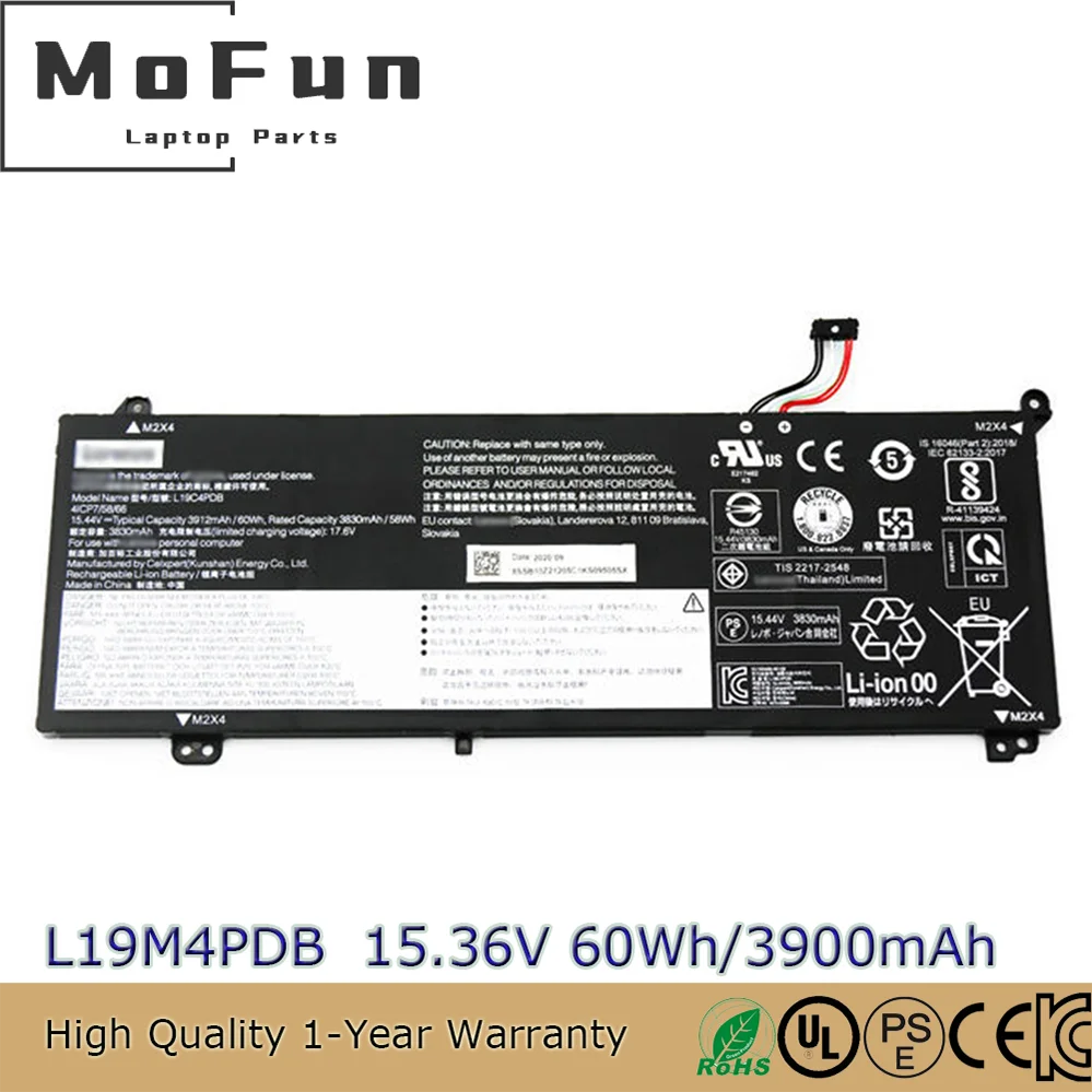 Original L19M4PDB 15.36V 60Wh Laptop Battery for Lenovo ThinkBook 14 15 G2 ITL Series L19C4PDB
Original L19M4PDB 15.36V 60Wh Laptop Battery for Lenovo ThinkBook 14 15 G2 ITL Series L19C4PDB