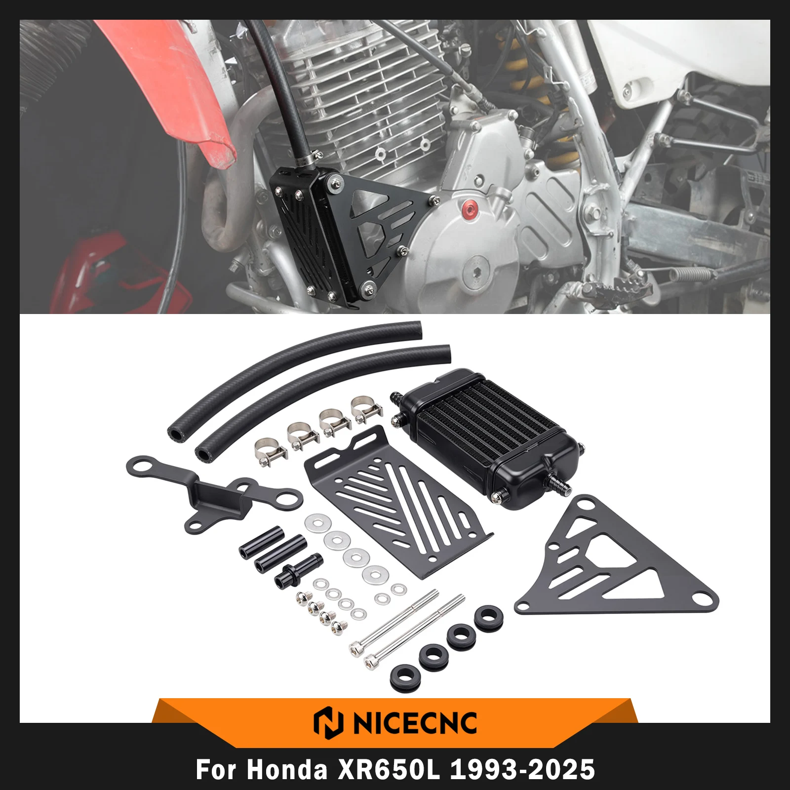 NICECNC For Honda XR650L 1993-2025 Motorcycle 145ML Engine Oil Cooler Kit Aluminum XR 650L Accessories 2024 2023 2022 2021 2020
NICECNC For Honda XR650L 1993-2025 Motorcycle 145ML Engine Oil Cooler Kit Aluminum XR 650L Accessories 2024 2023 2022 2021 2020