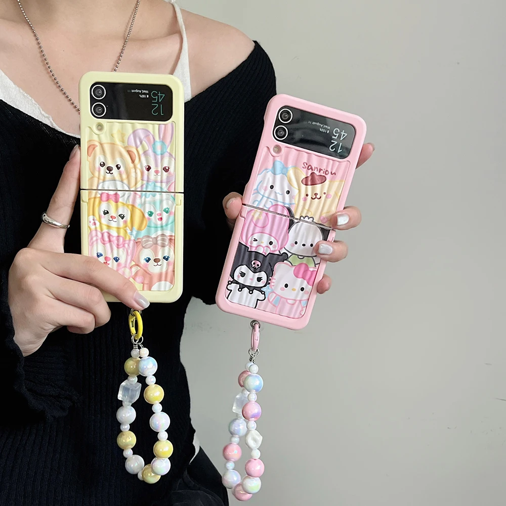 Hello Kitty My Melody with Bracelet Phone Case for Samsung Galaxy Z Flip 3 4 Z Flip 5 6 5G PC Hard Anti-drop Back Cover Funda
Hello Kitty My Melody with Bracelet Phone Case for Samsung Galaxy Z Flip 3 4 Z Flip 5 6 5G PC Hard Anti-drop Back Cover Funda