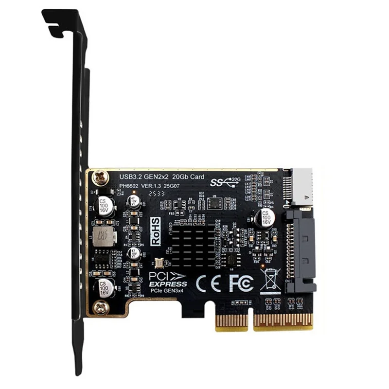 Гениальная плата расширения PCIE-PCI-E к TYPE-E Карта расширения PCIE X4 к TYPE-E USB 3.2 20 Гбит/с для адаптера для крепления на передней панели типа C
Гениальная плата расширения PCIE-PCI-E к TYPE-E Карта расширения PCIE X4 к TYPE-E USB 3.2 20 Гбит/с для адаптера для крепления на передней панели типа C