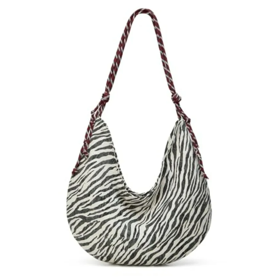 Trendy Zebra-Stripes Shoulder Bag for Women Large Canvas Tote Bag Slouchy Crescent Handbag Underarm Purses Animal Print
Trendy Zebra-Stripes Shoulder Bag for Women Large Canvas Tote Bag Slouchy Crescent Handbag Underarm Purses Animal Print