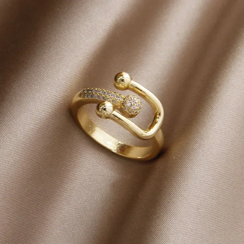 New Sight Crystal Letter U Adjustable Rings for Women Fashion Brand Jewelry Zircon Wedding Rings Party Accessories Gifts
New Sight Crystal Letter U Adjustable Rings for Women Fashion Brand Jewelry Zircon Wedding Rings Party Accessories Gifts