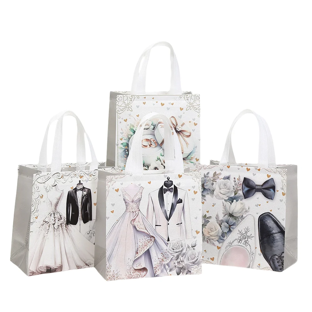 LPZHI свадебная тема нетканые подарочные пакеты с дизайном невесты и жениха элегантные многоразовые сумки-тоут для сладостей
LPZHI свадебная тема нетканые подарочные пакеты с дизайном невесты и жениха элегантные многоразовые сумки-тоут для сладостей