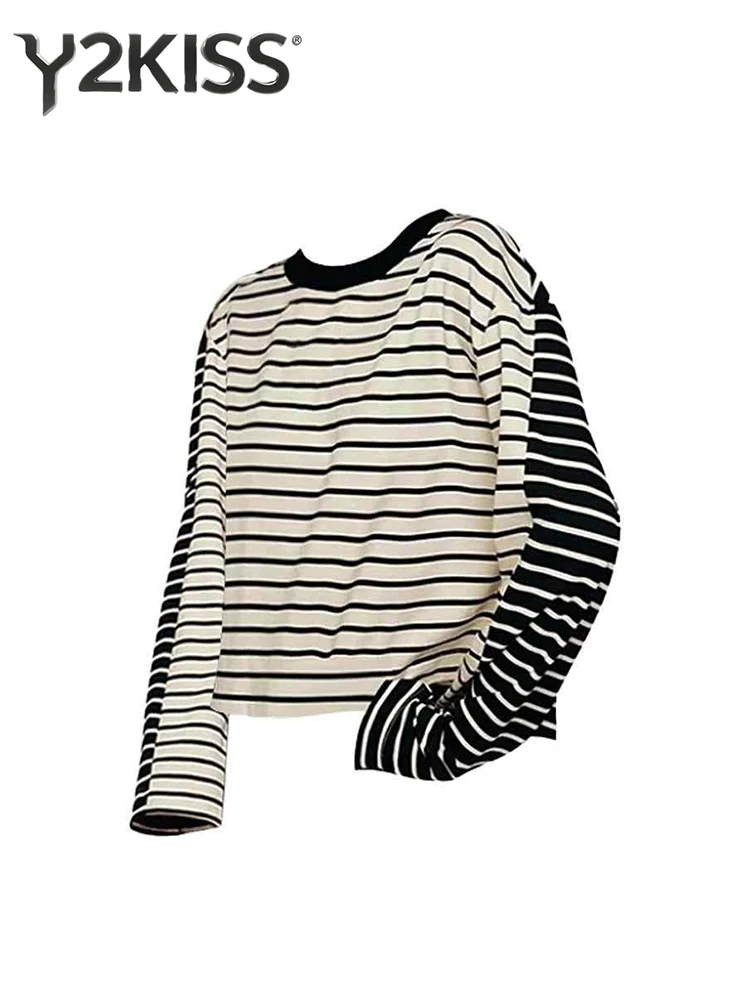 Autumn Winter Women's Striped Top Long Sleeve T-Shirts Oversize O-Neck Tees 2000s Kpop High Street Korean Loose Casual New In
Autumn Winter Women's Striped Top Long Sleeve T-Shirts Oversize O-Neck Tees 2000s Kpop High Street Korean Loose Casual New In