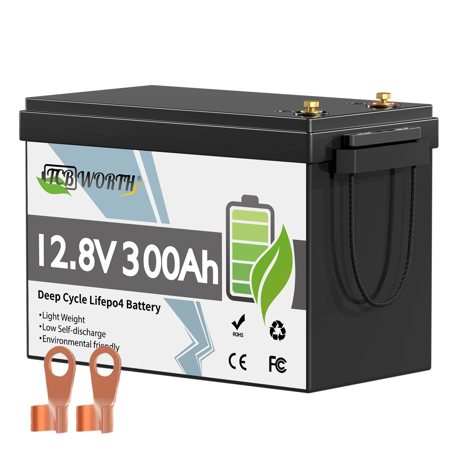 TCBWORTH 12V 300Ah LiFePO4 Lithium Battery with 200A BMS,6000+ Cycles,Low-Temp Protection for RV,Off-Grid,Home Storage & Marine
TCBWORTH 12V 300Ah LiFePO4 Lithium Battery with 200A BMS,6000+ Cycles,Low-Temp Protection for RV,Off-Grid,Home Storage & Marine