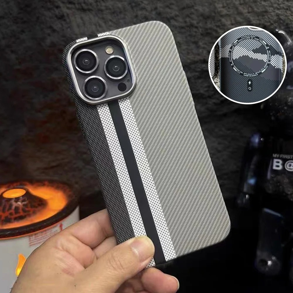 Красочный кевларовый узор для магнитного чехла для телефона Magsafe для iPhone 17, 16, 15, 11, 12, 13, 14 Pro Max, роскошный чехол с беспроводной зарядкой
Красочный кевларовый узор для магнитного чехла для телефона Magsafe для iPhone 17, 16, 15, 11, 12, 13, 14 Pro Max, роскошный чехол с беспроводной зарядкой