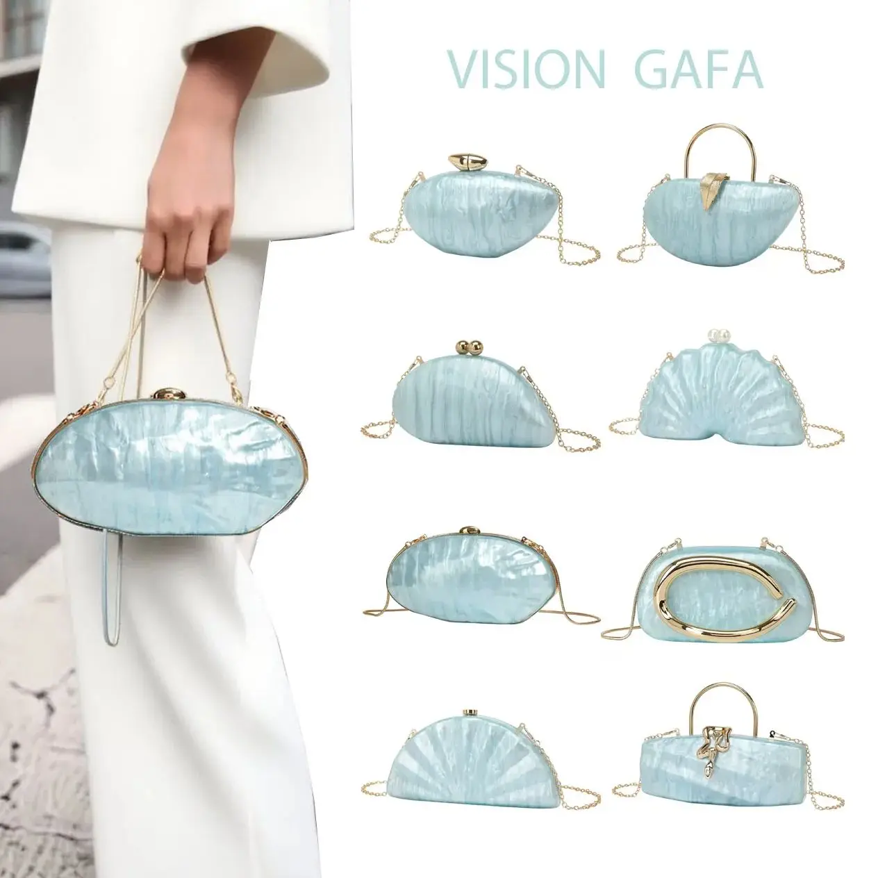 Powder Mint Blue Women Acrylic Clutch Handbag Evening Bag Trendy Ladies Shoulder Crossbody Purse for Wedding Prom Cocktail Par
Powder Mint Blue Women Acrylic Clutch Handbag Evening Bag Trendy Ladies Shoulder Crossbody Purse for Wedding Prom Cocktail Par
