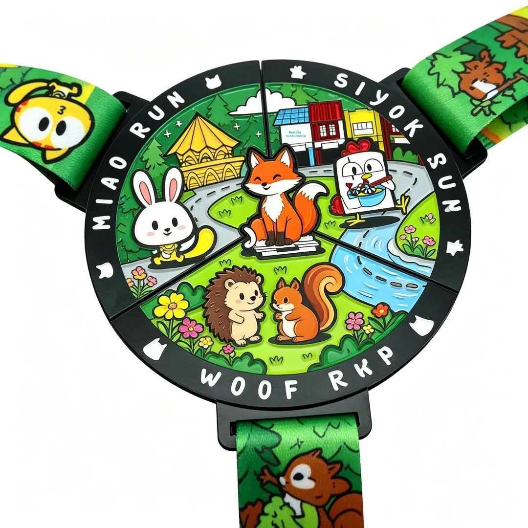 Custom Cartoon Animal Running Medal Enamel Painted Metal Finisher Award Medal with Ribbon for Kids Events
Custom Cartoon Animal Running Medal Enamel Painted Metal Finisher Award Medal with Ribbon for Kids Events