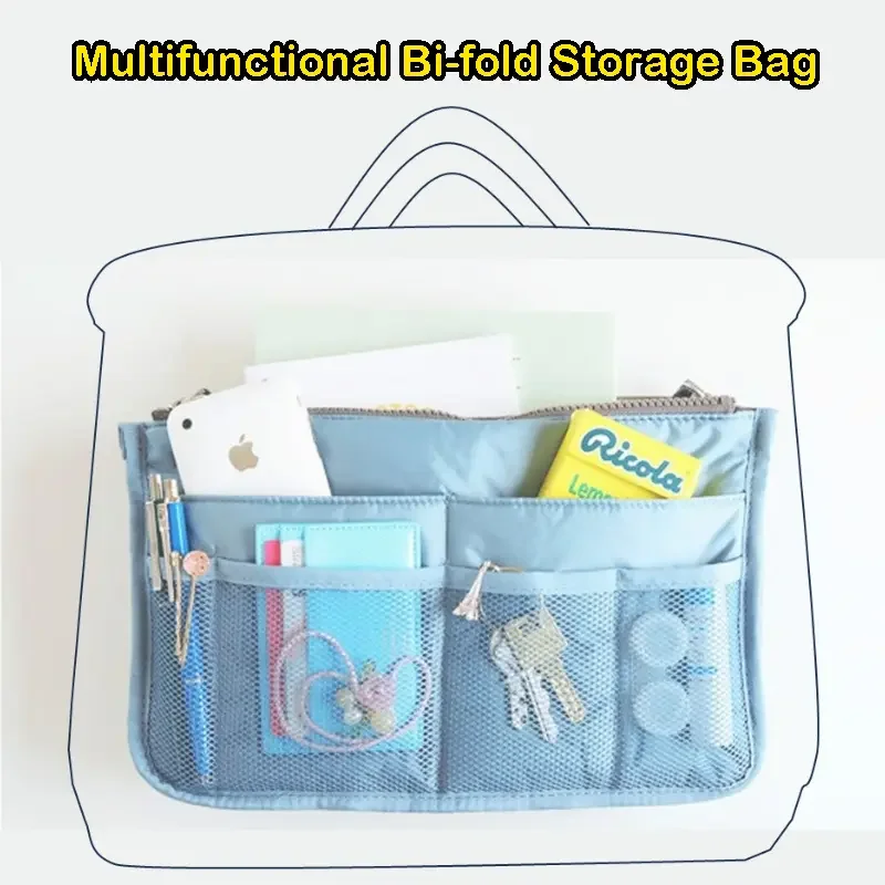 Multifunctional Bi-fold Storage Bag Double Zipper Large Capacity Storage Arrangement Makeup
Multifunctional Bi-fold Storage Bag Double Zipper Large Capacity Storage Arrangement Makeup