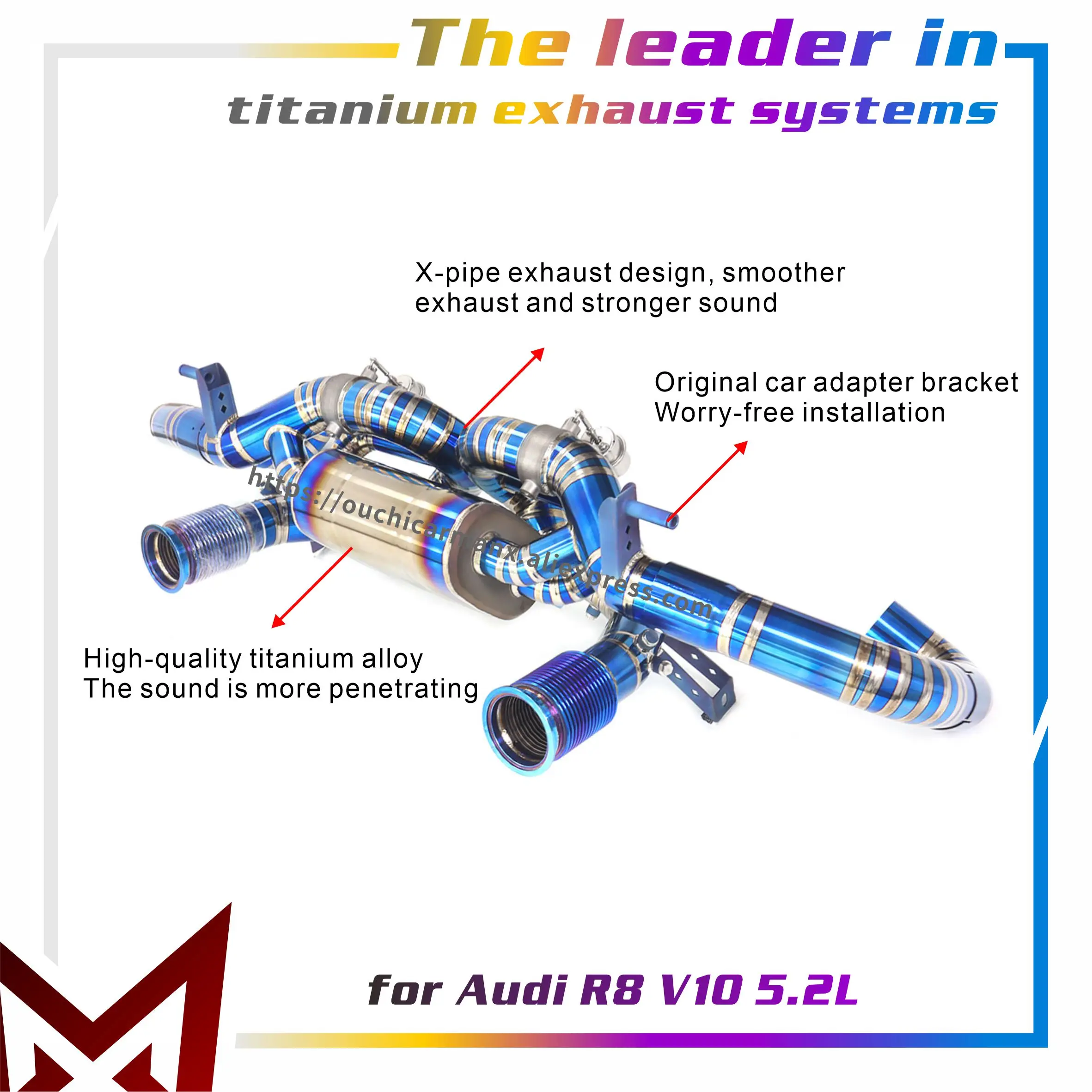 MANX Ti Exhaust Catback для Audi R8 V10 5,2 л с OPF Длительный срок службы Увеличение диаметра трубы Высокая точность
MANX Ti Exhaust Catback для Audi R8 V10 5,2 л с OPF Длительный срок службы Увеличение диаметра трубы Высокая точность