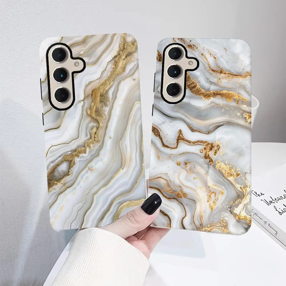 White Marble Phone Case For SamsungS25 GalaxyS24Ultra 23plus S22 21 A56 36 26 16 Luxury Double Layer Back Cover
White Marble Phone Case For SamsungS25 GalaxyS24Ultra 23plus S22 21 A56 36 26 16 Luxury Double Layer Back Cover