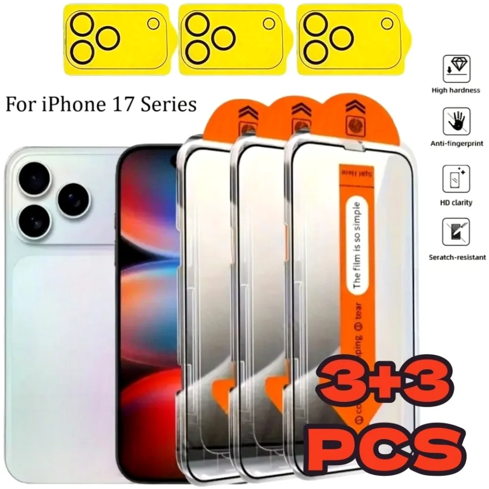 3Pcs Ultra HD Full Screen Protector For iPhone 17 16 15 14 13 Pro Max 16e 17Air 12 11 Pro 15 14 Plus With 3Pcs Camera Lens Glass
3Pcs Ultra HD Full Screen Protector For iPhone 17 16 15 14 13 Pro Max 16e 17Air 12 11 Pro 15 14 Plus With 3Pcs Camera Lens Glass