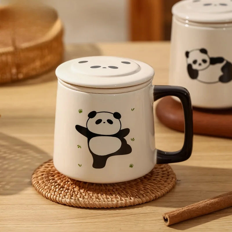 Cute Panda Ceramic Tea Cup with Lid Office Ladies Personal Use Tea Brewing Mug Water Separation Design Handmade Crafted
Cute Panda Ceramic Tea Cup with Lid Office Ladies Personal Use Tea Brewing Mug Water Separation Design Handmade Crafted