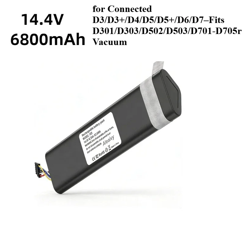 6800mAh Replacement Battery for Connected D3/D3+/D4/D5/D5+/D6/D7–Fits D301/D303/D502/D503/D701-D705r Vacuum Long-Lasting Durable
6800mAh Replacement Battery for Connected D3/D3+/D4/D5/D5+/D6/D7–Fits D301/D303/D502/D503/D701-D705r Vacuum Long-Lasting Durable