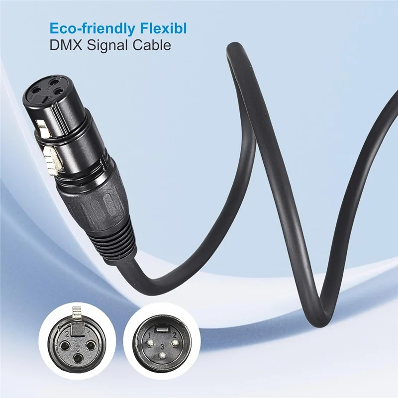 T98C-DMX Cable 10Ft,4 Pcs DMX Cables 3Pin Signal XLR Male To Female DMX Cable Wire For Signal Transmission For Stage Lighting
T98C-DMX Cable 10Ft,4 Pcs DMX Cables 3Pin Signal XLR Male To Female DMX Cable Wire For Signal Transmission For Stage Lighting