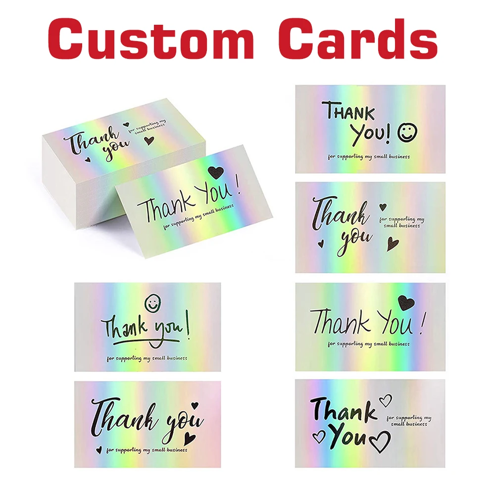 Custom Thank You Cards with Logo Customize Double-sided Business Cards Laser Postcards for Wedding Invitations Gift Packaging
Custom Thank You Cards with Logo Customize Double-sided Business Cards Laser Postcards for Wedding Invitations Gift Packaging