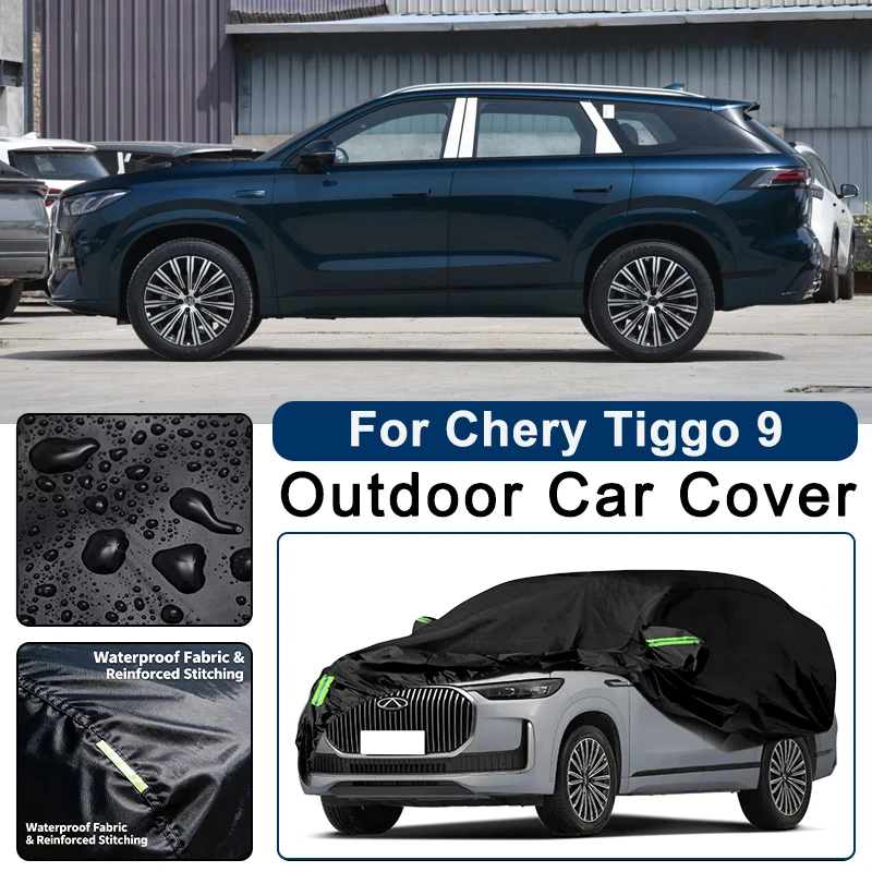 Outdoor Car Cover Waterproof Dustproof UV Sun Protection, Full Car Protector Exterior Accessories For Chery Tiggo 9 2023-2026
Outdoor Car Cover Waterproof Dustproof UV Sun Protection, Full Car Protector Exterior Accessories For Chery Tiggo 9 2023-2026