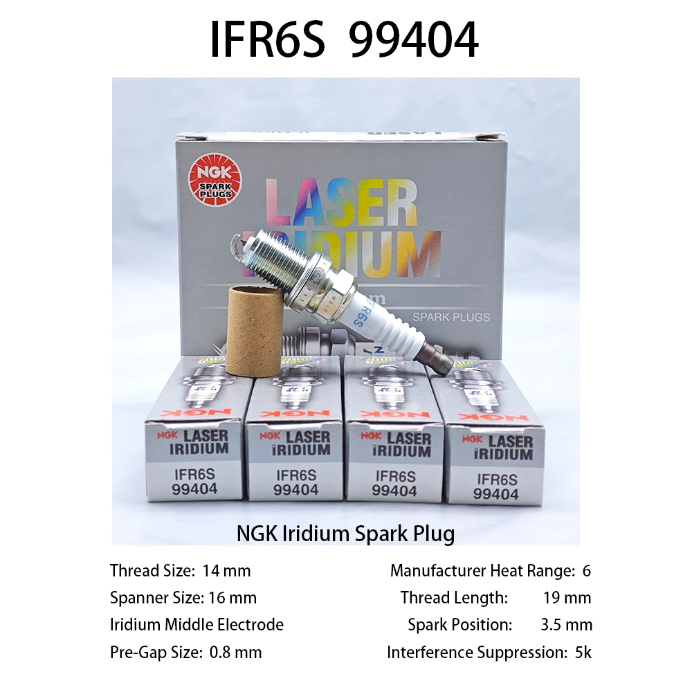 4pcs 6pcs Original NGK Platinum Spark Plug IFR6S 99404 Suitable For MITSUBISHI LANCER VII 4G13 4G18 MONTERO MN119487
4pcs 6pcs Original NGK Platinum Spark Plug IFR6S 99404 Suitable For MITSUBISHI LANCER VII 4G13 4G18 MONTERO MN119487