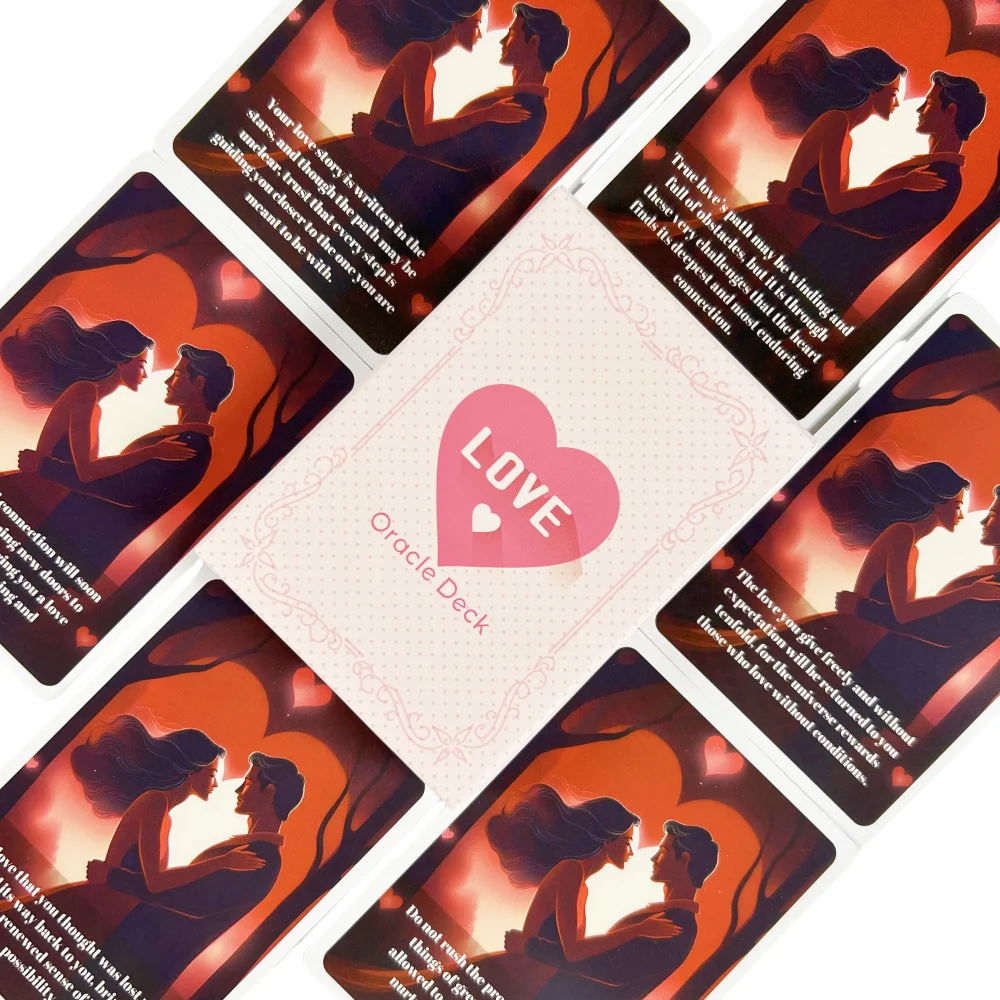 Love Oracle Cards10.4*7.3cm Love Messages Spiritual 46 Pcs Oracle Cards with Keywords
Love Oracle Cards10.4*7.3cm Love Messages Spiritual 46 Pcs Oracle Cards with Keywords