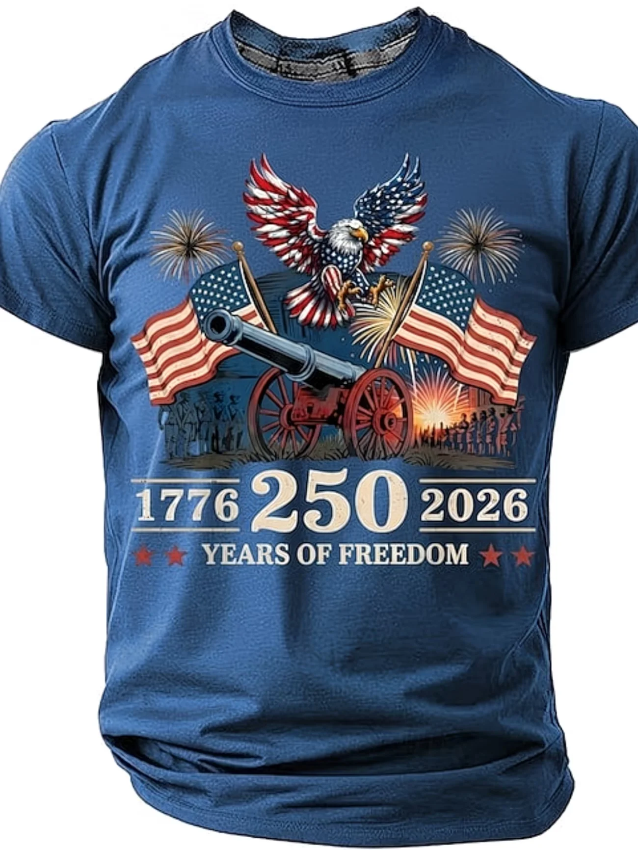 Mens 1776 2026 250 Years Of Freedom US Patriotic Eagle Print Short Sleeve Crew Neck T Shirt Plus Size
Mens 1776 2026 250 Years Of Freedom US Patriotic Eagle Print Short Sleeve Crew Neck T Shirt Plus Size