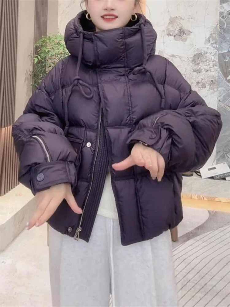 Stylish Casual Women's Purple Bread Coat Winter New Design Loose Fit Hooded Top High-End Feeling Commute Korean Style Cotton ...
Stylish Casual Women's Purple Bread Coat Winter New Design Loose Fit Hooded Top High-End Feeling Commute Korean Style Cotton ...