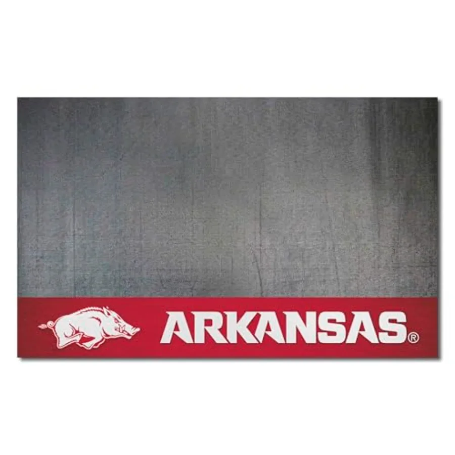 12116 Arkansas Razorbacks Vinyl Grill Mat - 26in. x 42in. - Deck Patio Protective Mat Oil flame and UV resistant Black
12116 Arkansas Razorbacks Vinyl Grill Mat - 26in. x 42in. - Deck Patio Protective Mat Oil flame and UV resistant Black