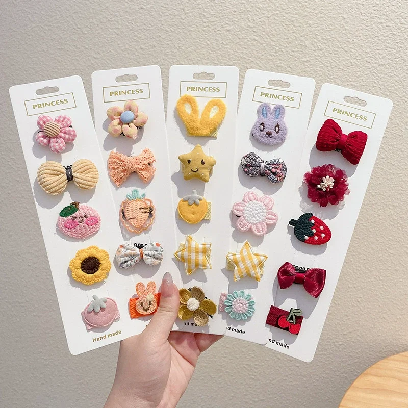 5pcs Plush Colorful Loverly Children's Flower Girl's Hair Pin Princess Bow Cute Bangle Clip Hair Accessory Animal Fruit
5pcs Plush Colorful Loverly Children's Flower Girl's Hair Pin Princess Bow Cute Bangle Clip Hair Accessory Animal Fruit