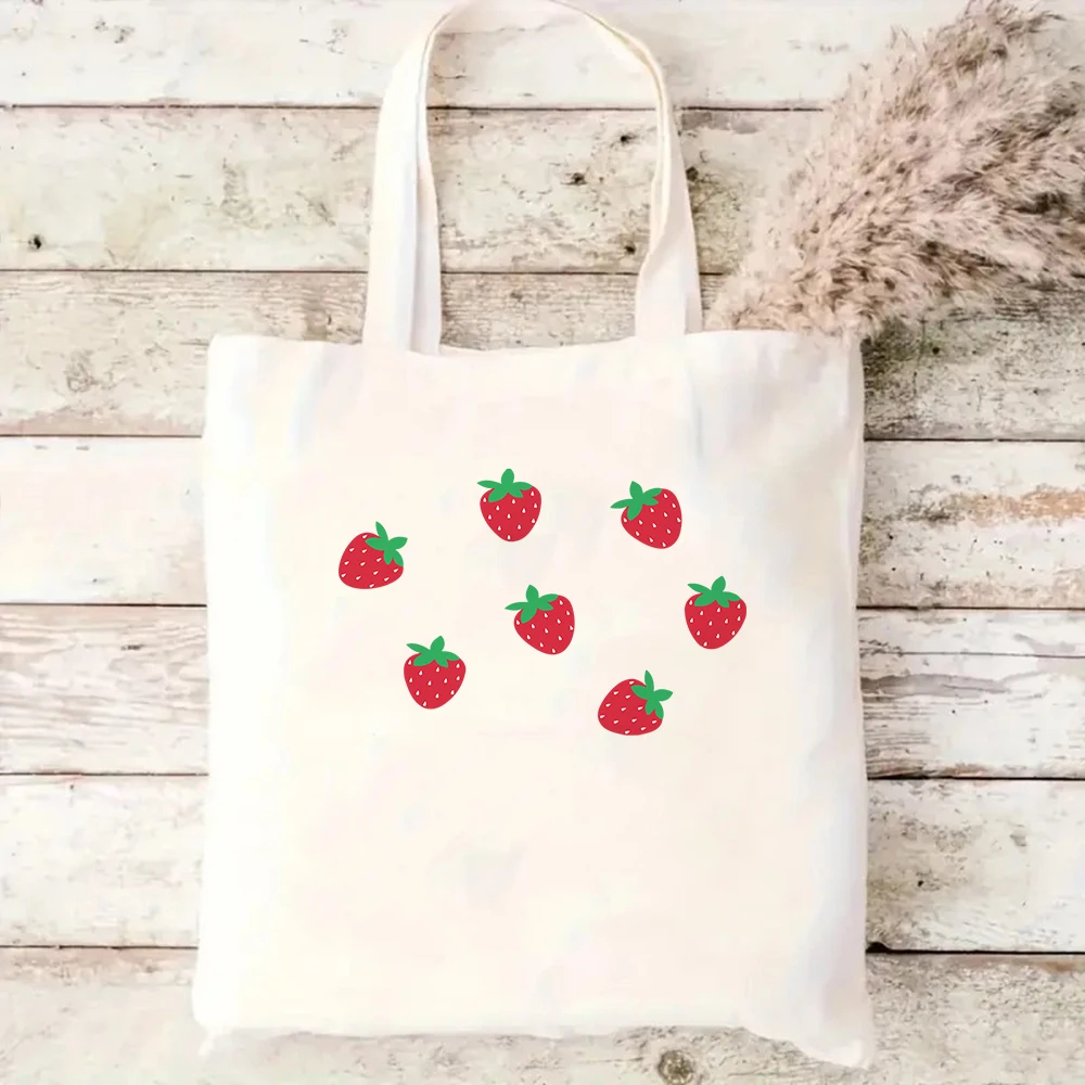 Scattered Strawberry Canvas Tote Bag Cute Daily Shoulder Bag
Scattered Strawberry Canvas Tote Bag Cute Daily Shoulder Bag
