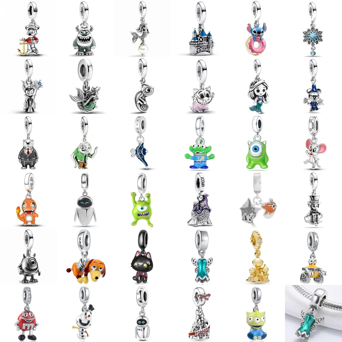 925 Sterling Silver Cute Cartoon Robot Castle Mermaid Charms Fit European Bracelets for Women DIY Jewelry Making Gift
925 Sterling Silver Cute Cartoon Robot Castle Mermaid Charms Fit European Bracelets for Women DIY Jewelry Making Gift