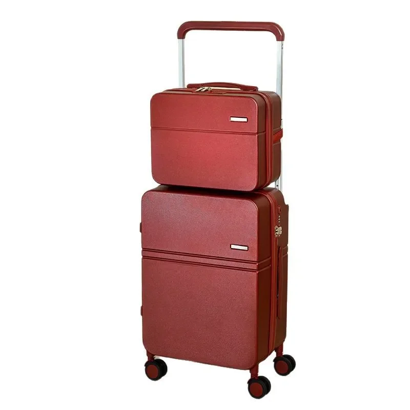 New wide tie rod, mother and child case, suitcase, women's cosmetic bag trolley case.
New wide tie rod, mother and child case, suitcase, women's cosmetic bag trolley case.