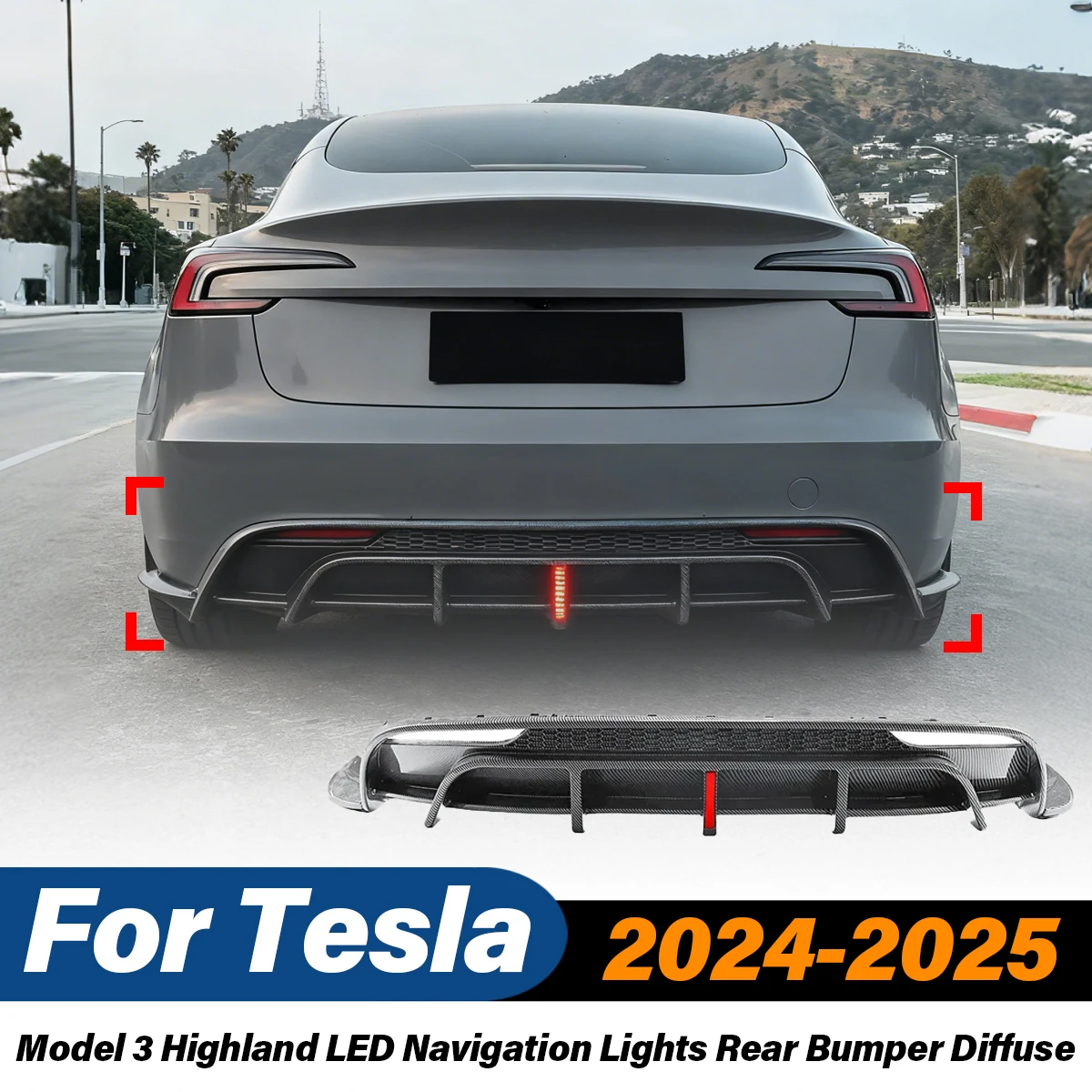 For Tesla Model 3 Highland 2024 2025 LED Navigation Lights Car Rear Bumper Diffuse Sports Spoiler Splitter Body Modification Kit
For Tesla Model 3 Highland 2024 2025 LED Navigation Lights Car Rear Bumper Diffuse Sports Spoiler Splitter Body Modification Kit