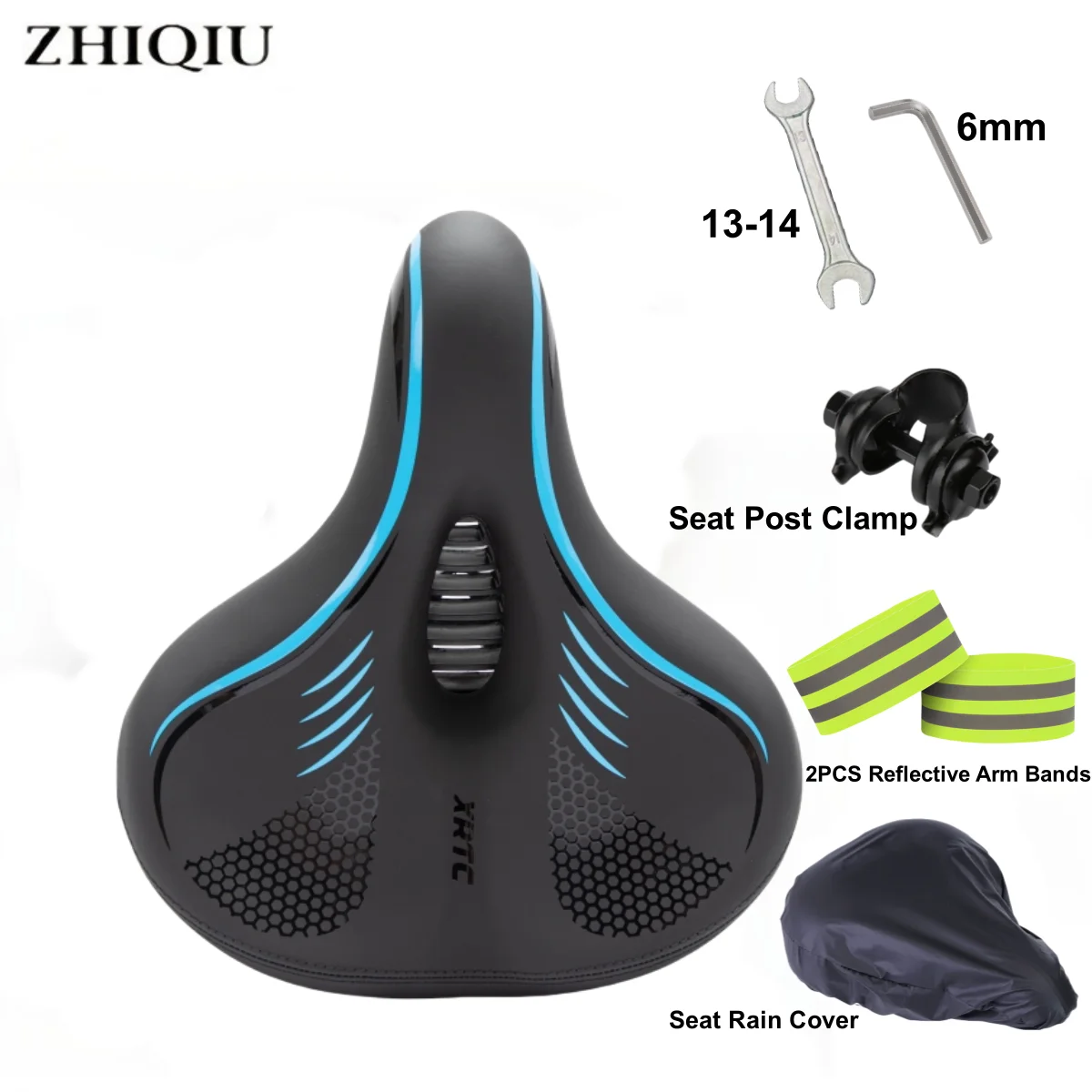 Wide Bike Seat, BIg Bicycle Saddle for Women and Men, Memory Foam Padded, Dual Shock Absorbing, Cycling Saddle Fit for Most Bike
Wide Bike Seat, BIg Bicycle Saddle for Women and Men, Memory Foam Padded, Dual Shock Absorbing, Cycling Saddle Fit for Most Bike