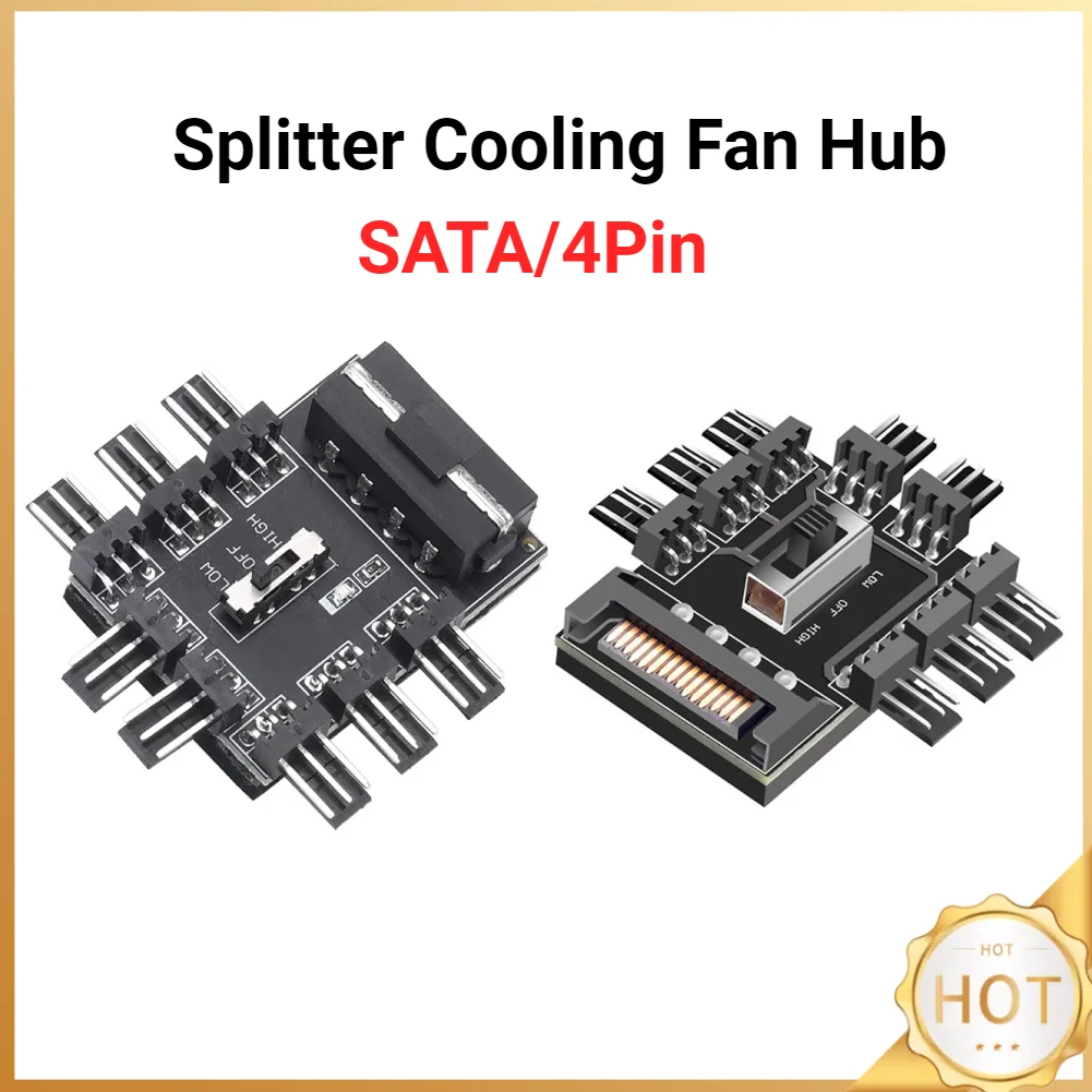 Multi Way Splitter Cooler Cooling Fan Hub PC SATA 1 to 8 3Pin 12V Power Socket PCB Adapter 2 Level Speed Controller 4PIN Adapter
Multi Way Splitter Cooler Cooling Fan Hub PC SATA 1 to 8 3Pin 12V Power Socket PCB Adapter 2 Level Speed Controller 4PIN Adapter
