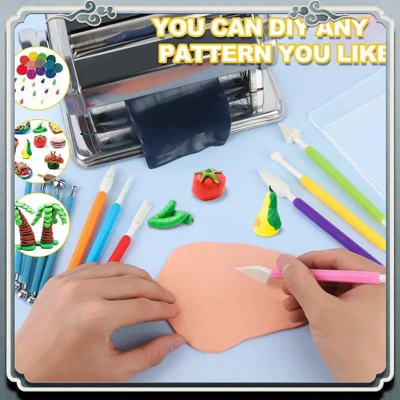 Durable Polymer Clay Roller Machine Set Polymer Clay Tools For Kids Adults Clay Pottery Craft Making 
Durable Polymer Clay Roller Machine Set Polymer Clay Tools For Kids Adults Clay Pottery Craft Making