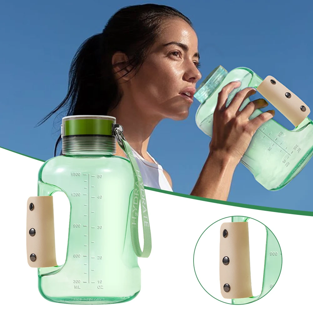 1.5L Health Jug Hydrogen Water Bottle With Scale Portable Sports Running Large Capacity Water Mug Transparent Plastic Water Cup
1.5L Health Jug Hydrogen Water Bottle With Scale Portable Sports Running Large Capacity Water Mug Transparent Plastic Water Cup