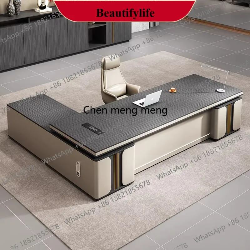 E153 Light Luxury Boss Office Desk and Chair Combination Office Desk Manager Supervisor President Taipan Desk Office Furniture
E153 Light Luxury Boss Office Desk and Chair Combination Office Desk Manager Supervisor President Taipan Desk Office Furniture
