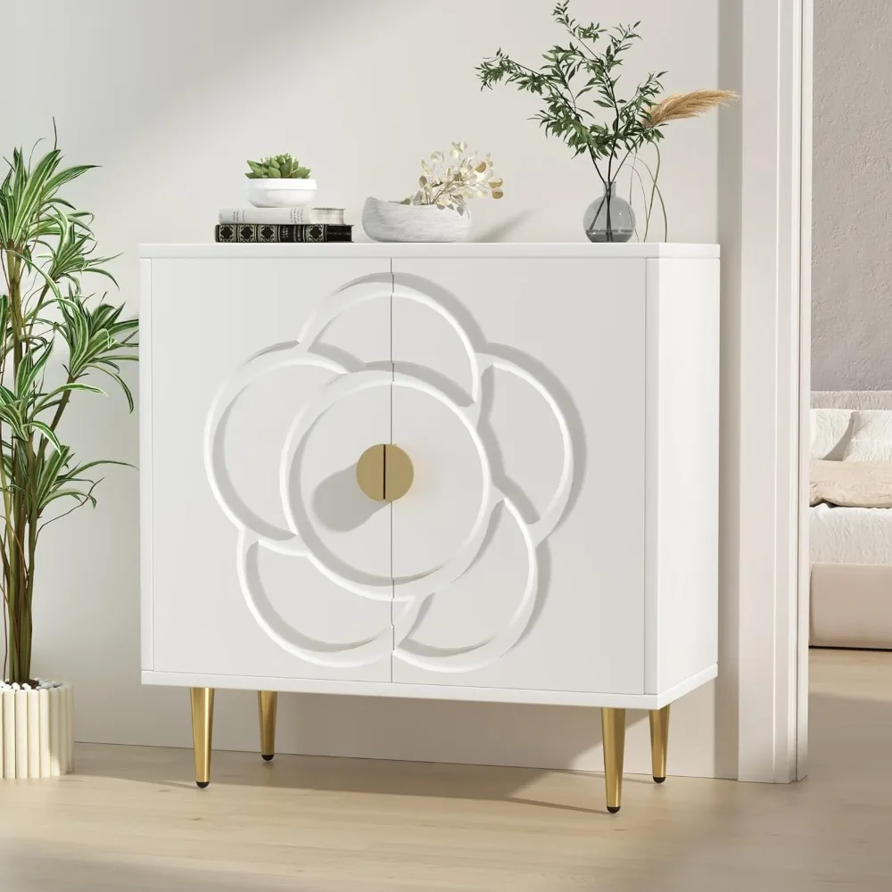 Storage Cabinet with Doors, Accent Cabinet with Decorative Flower Pattern Panel, Modern Sideboard Buffet Cabinet for Living Room
Storage Cabinet with Doors, Accent Cabinet with Decorative Flower Pattern Panel, Modern Sideboard Buffet Cabinet for Living Room