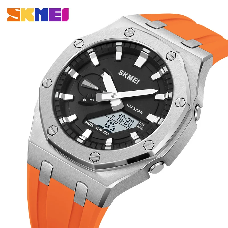SKMEI Men's Electric Watch Genuine Guarantee Orange Strap Silicone Strap World Time 5 Sets Of Alarm Clock Hour In Summer 2243
SKMEI Men's Electric Watch Genuine Guarantee Orange Strap Silicone Strap World Time 5 Sets Of Alarm Clock Hour In Summer 2243