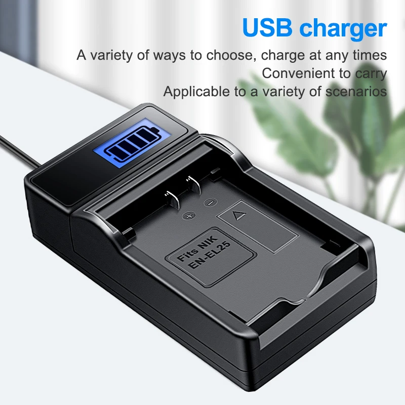 HQIX for Nikon ZFC Z30 Z50 Camera EN-EL25 Battery USB Charger
HQIX for Nikon ZFC Z30 Z50 Camera EN-EL25 Battery USB Charger
