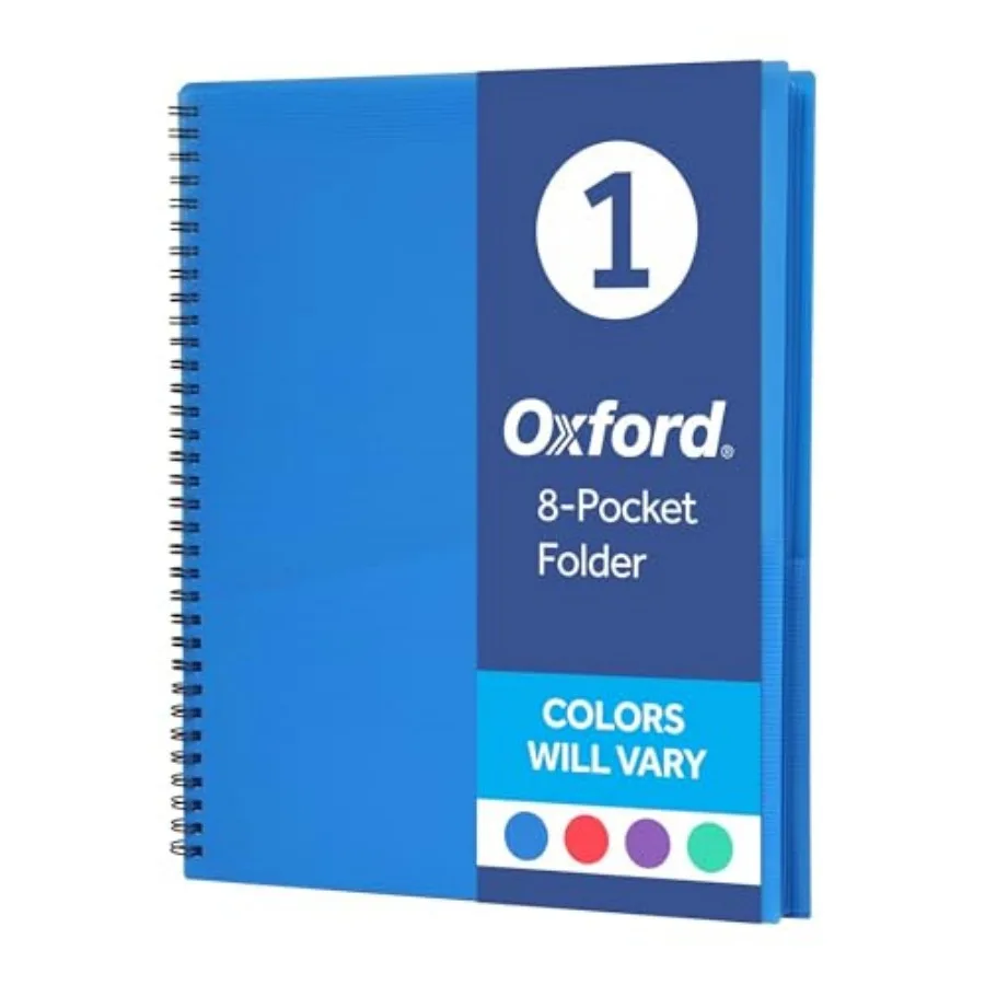 Poly 8- Organizer Letter Size Folder Durable Translucent Poly Wire Binding Holds 200 Sheets Assorted Colors Red Blue Green and
Poly 8- Organizer Letter Size Folder Durable Translucent Poly Wire Binding Holds 200 Sheets Assorted Colors Red Blue Green and